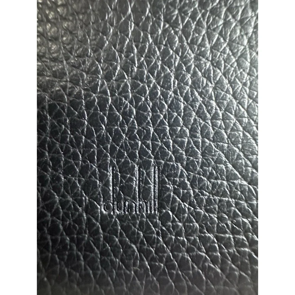Dunhill Avorities LIKE NEW Authentic Black pebbled Wallet Silver Hardware